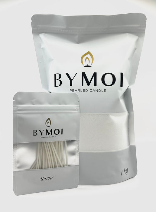BYMOI pärlljus - Natural White 1kg (inkl. 30 vekar)